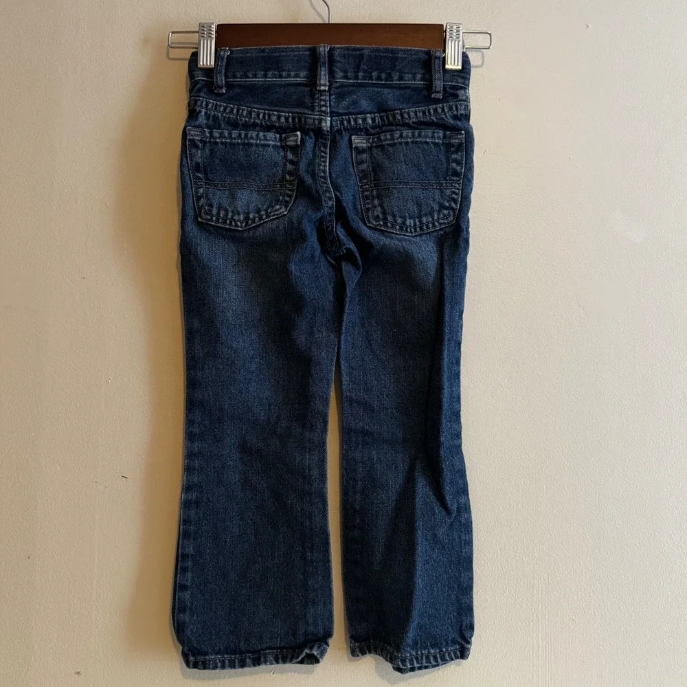The Children's Place Boys Dark Blue Bootcut Jeans Size 5 Cotton Denim